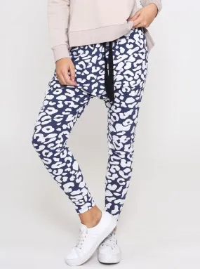 💙 NANCY Navy Blue Leopard Pants