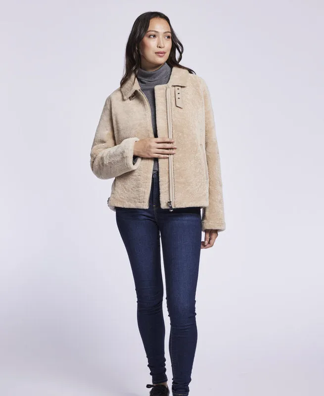 #372 Genuine Shearling Classic Flight Jacket  PLUS SIZES ONLY  $350