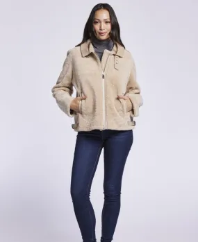 #372 Genuine Shearling Classic Flight Jacket  PLUS SIZES ONLY  $350