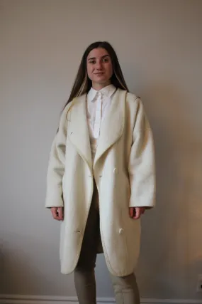 80s Cream Overcoat