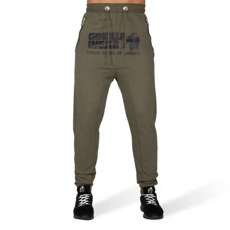 Alabama Drop Crotch Joggers - Army Green