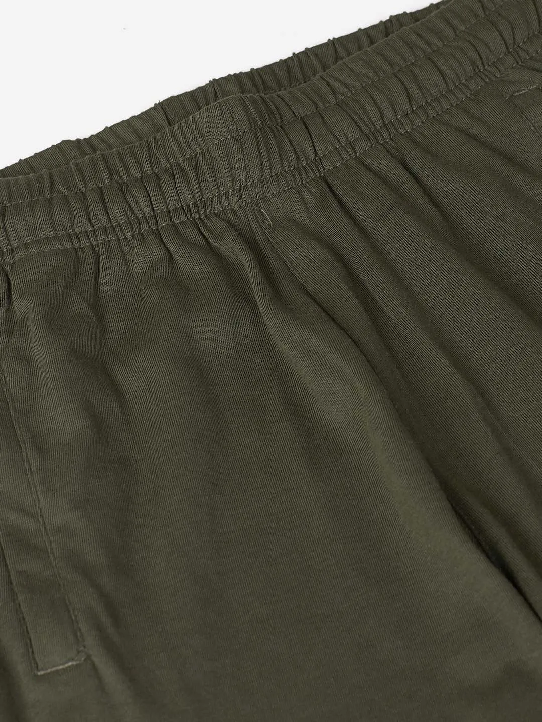 Alcis Men Olive Green Solid Track Pants