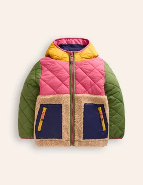 Annabelle Borg Mix Jacket-Multi Colourblock