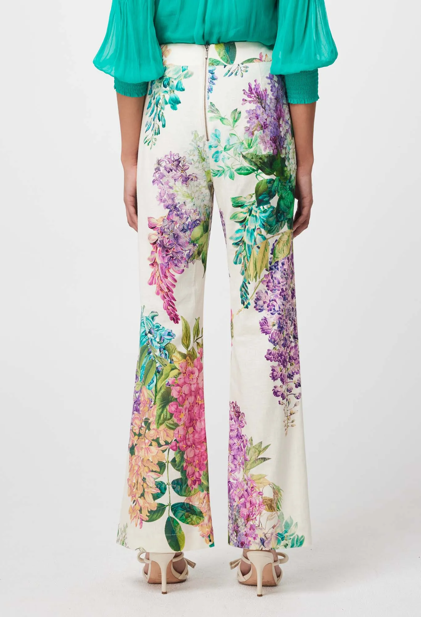 Bahia Floral Printed Linen Rayon Pant