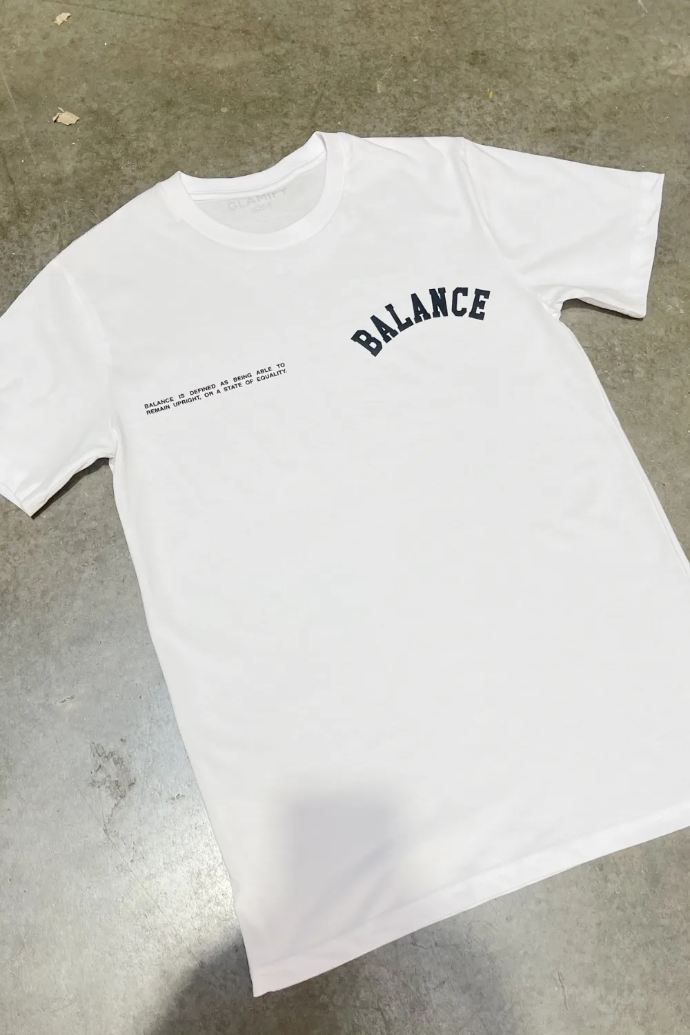 Balance printed white tee