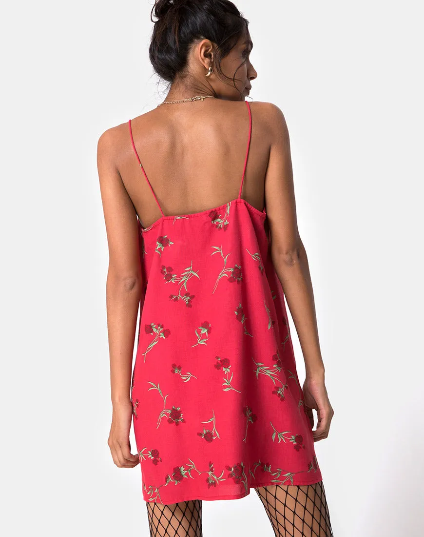 Batista Slip Dress in Rouge Rose Pink