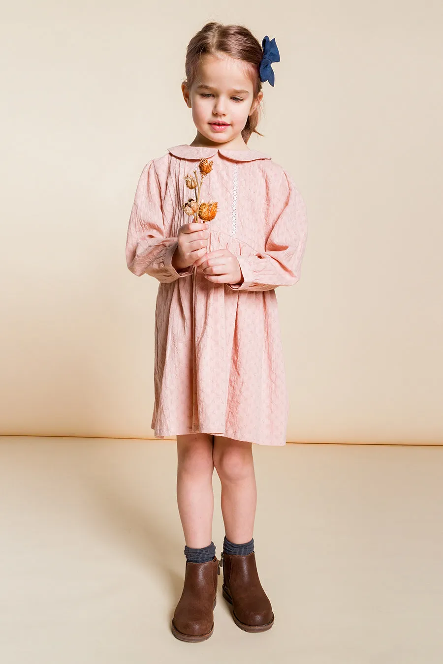 Beet World Ella Girls Dress - Blush