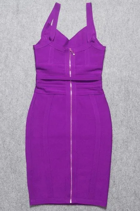 Bek Bandage Dress - Plum Purple