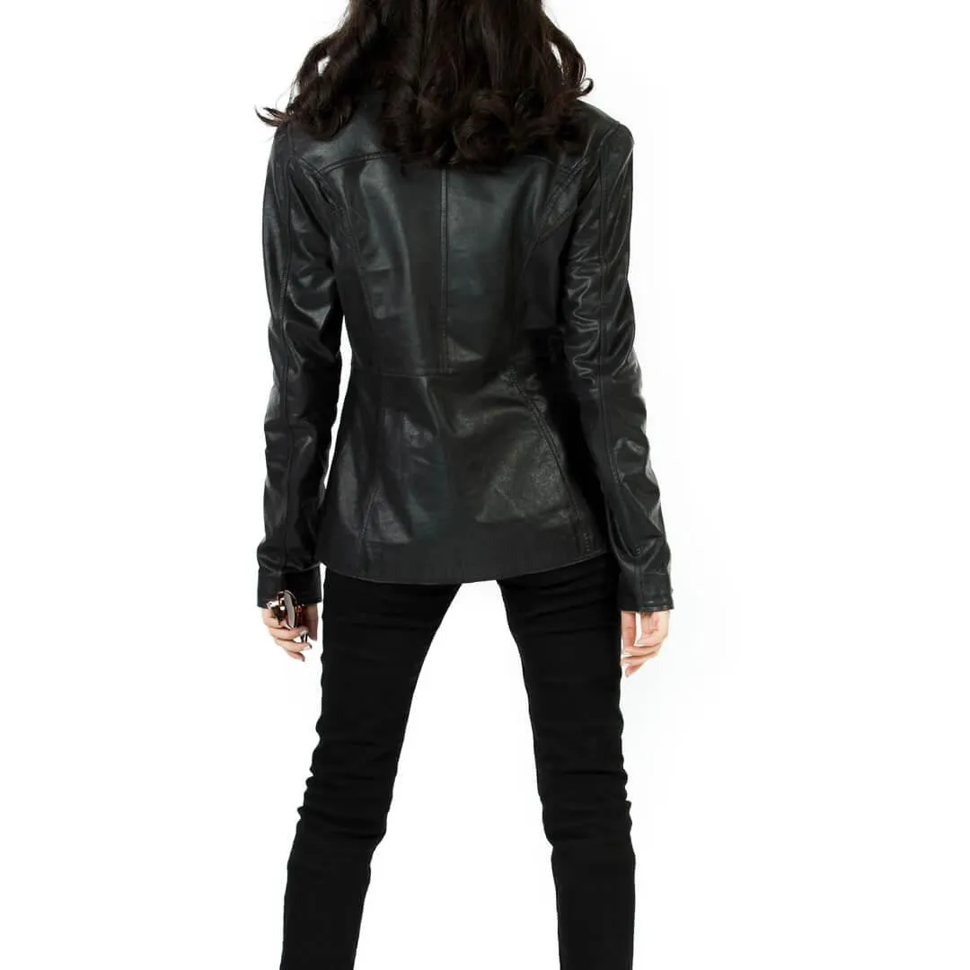 Black Leather Blazer