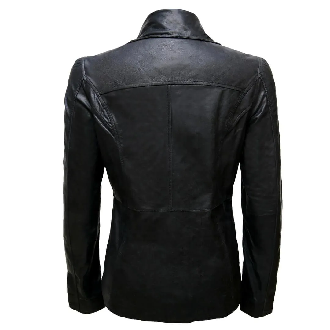 Black Leather Blazer