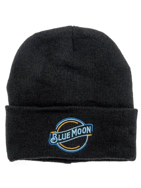 Blue Moon Logo Knit Hat Beanie - Black