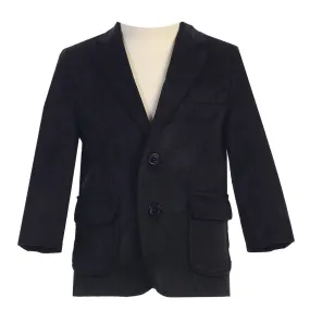 Boys Black Two Button Corduroy Easter Blazer 18 Months-14