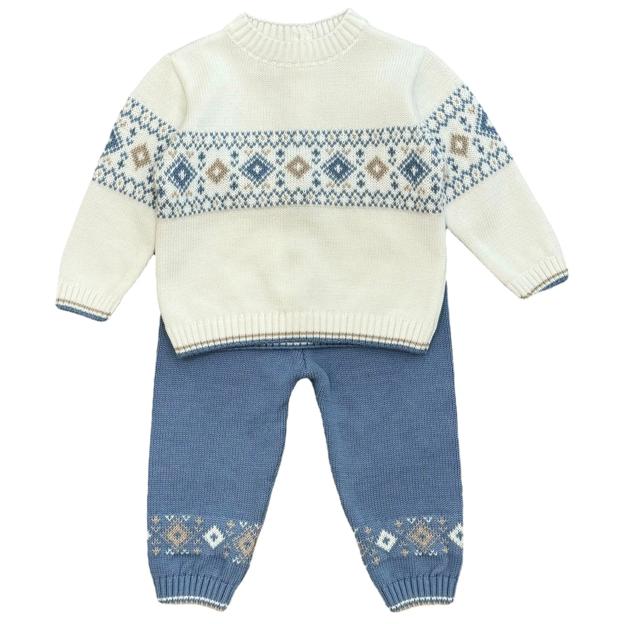 Boys Cream Knitted Set