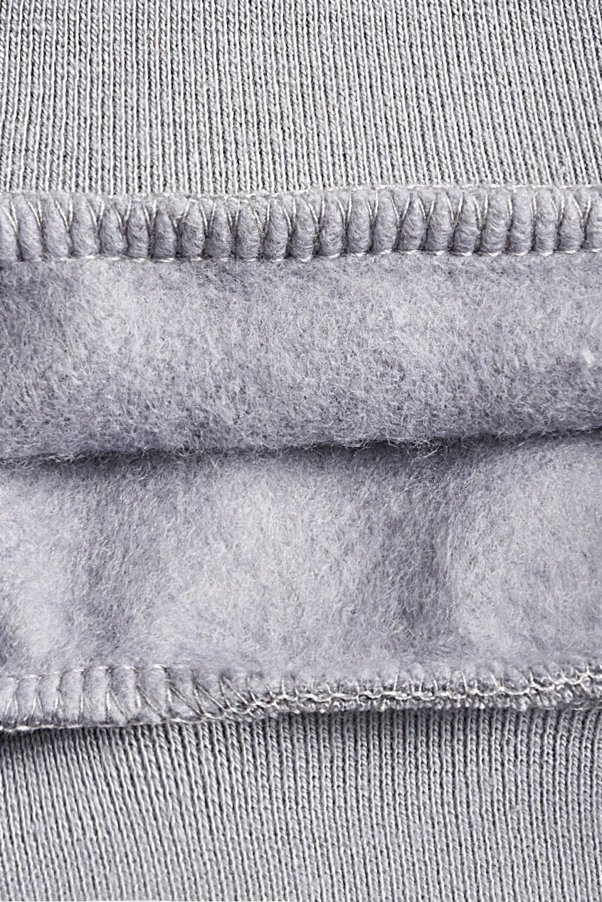 Boys' Grey Fleece Fabric Hood