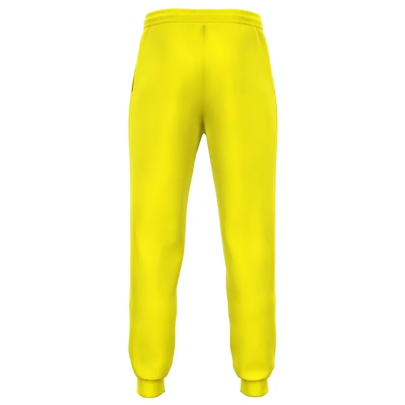 Bright Yellow Joggers | Unisex | with PLUS sizes | Bright Pure Yellow | C0M0Y100K0