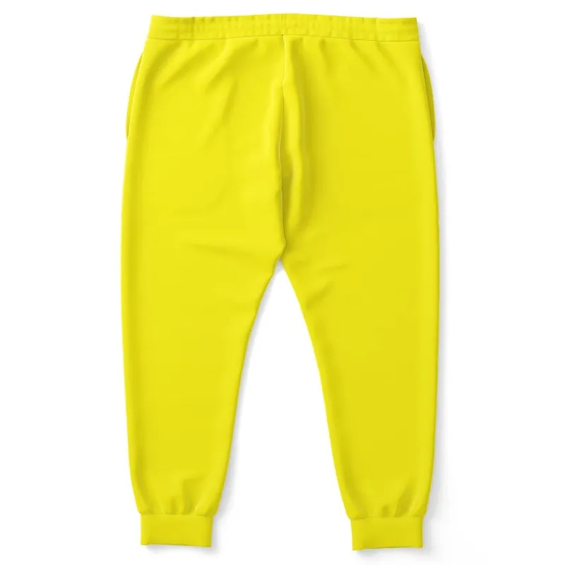 Bright Yellow Joggers | Unisex | with PLUS sizes | Bright Pure Yellow | C0M0Y100K0