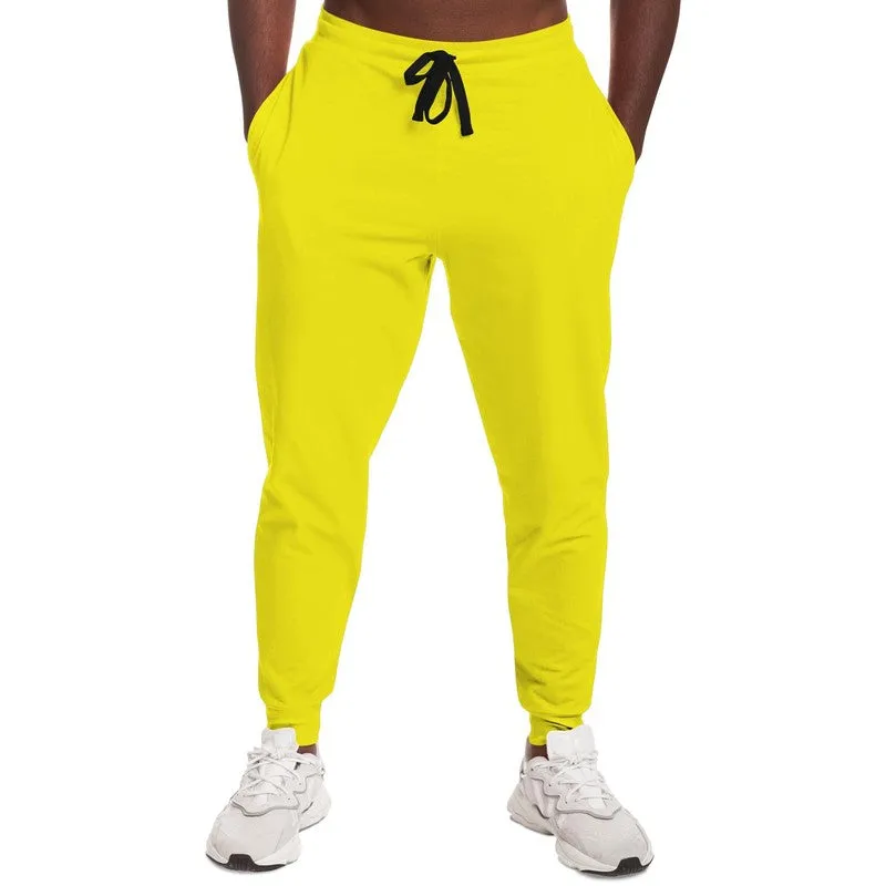 Bright Yellow Joggers | Unisex | with PLUS sizes | Bright Pure Yellow | C0M0Y100K0