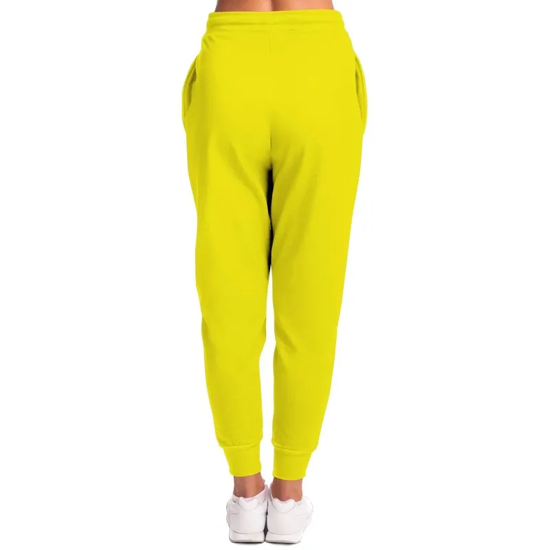 Bright Yellow Joggers | Unisex | with PLUS sizes | Bright Pure Yellow | C0M0Y100K0