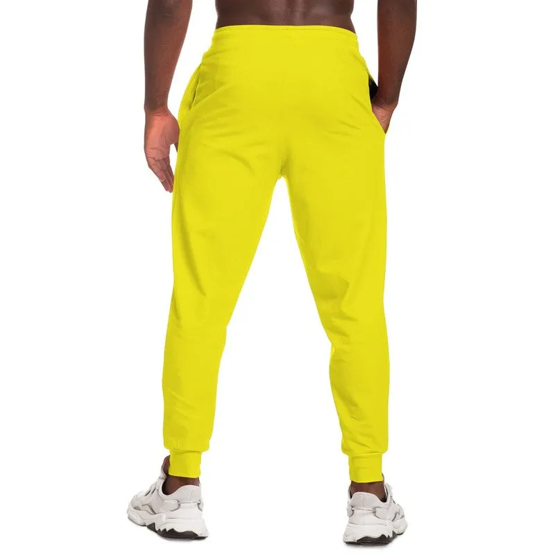 Bright Yellow Joggers | Unisex | with PLUS sizes | Bright Pure Yellow | C0M0Y100K0