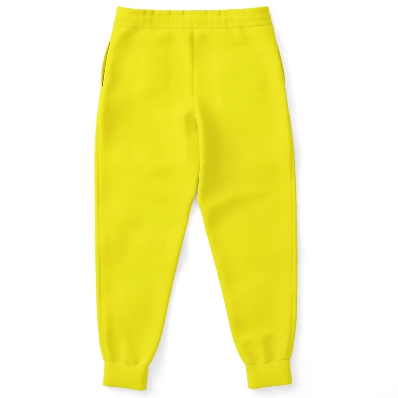 Bright Yellow Joggers | Unisex | with PLUS sizes | Bright Pure Yellow | C0M0Y100K0