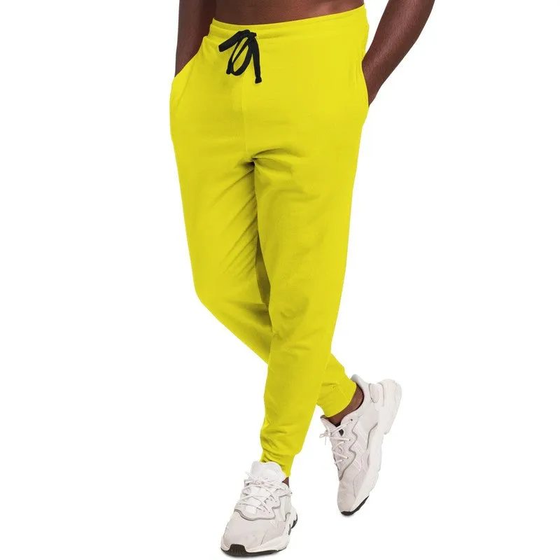 Bright Yellow Joggers | Unisex | with PLUS sizes | Bright Pure Yellow | C0M0Y100K0