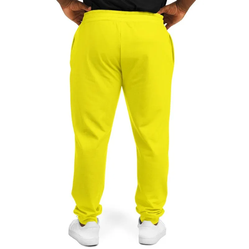 Bright Yellow Joggers | Unisex | with PLUS sizes | Bright Pure Yellow | C0M0Y100K0