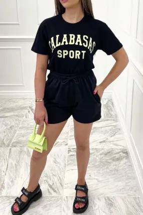 calabasas sport printed black tee