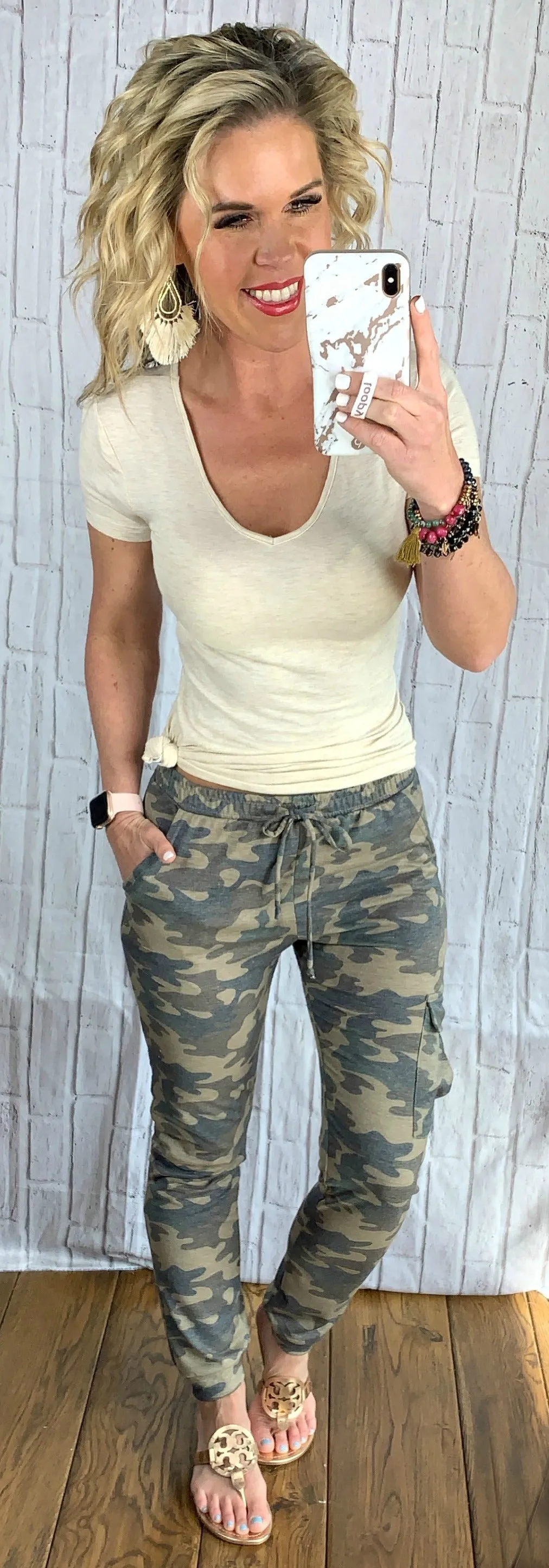 Camo Cargo Joggers: Light