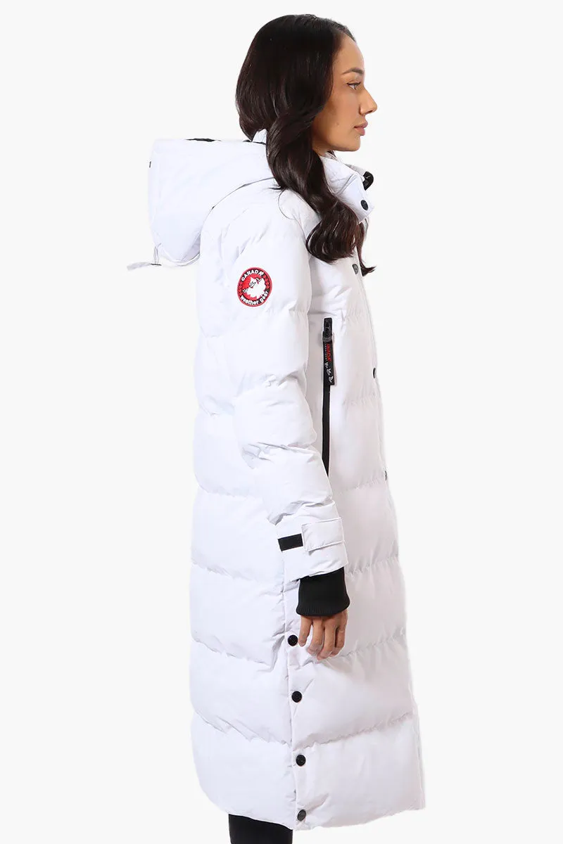 Canada Weather Gear Long Puffer Parka Jacket - White