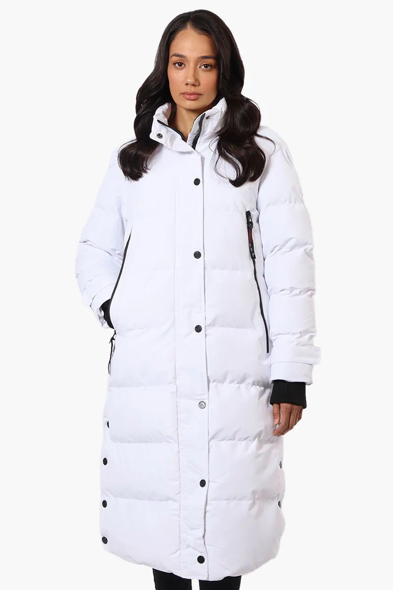 Canada Weather Gear Long Puffer Parka Jacket - White