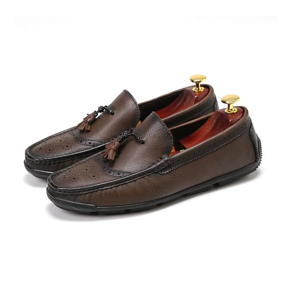 Carving Wingtip Casual Loafer for Men