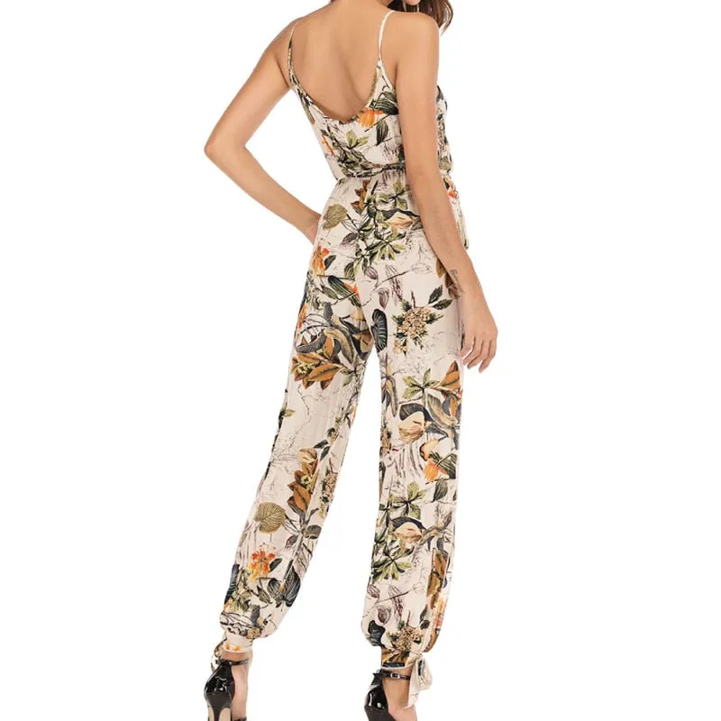 Casual V-Neck Jumpsuit