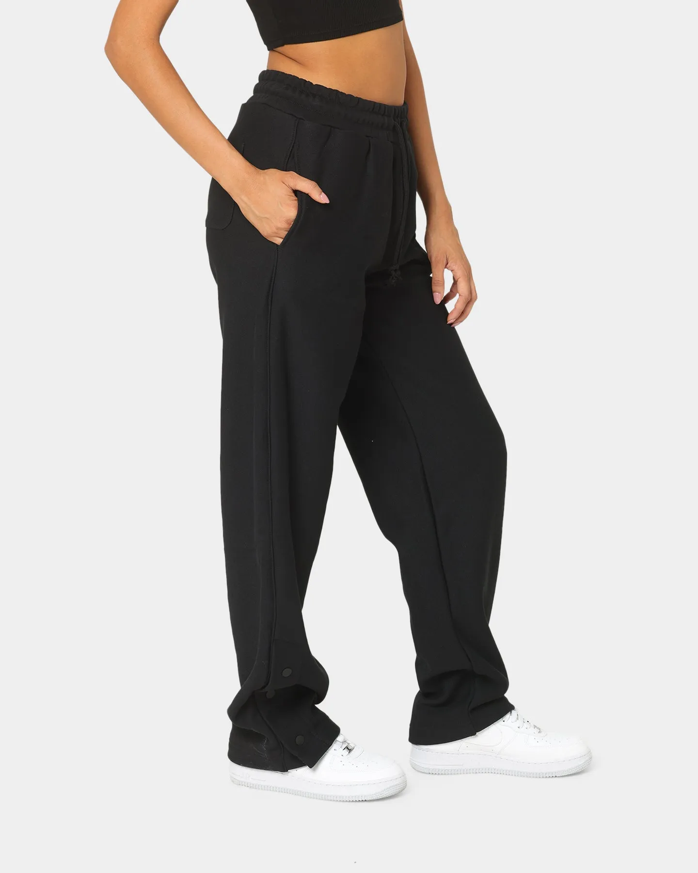 Champion Women's Reverse Weave Tery Snap Joggers Black