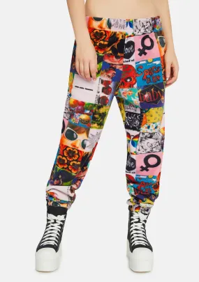 Collage Fleece Joggers