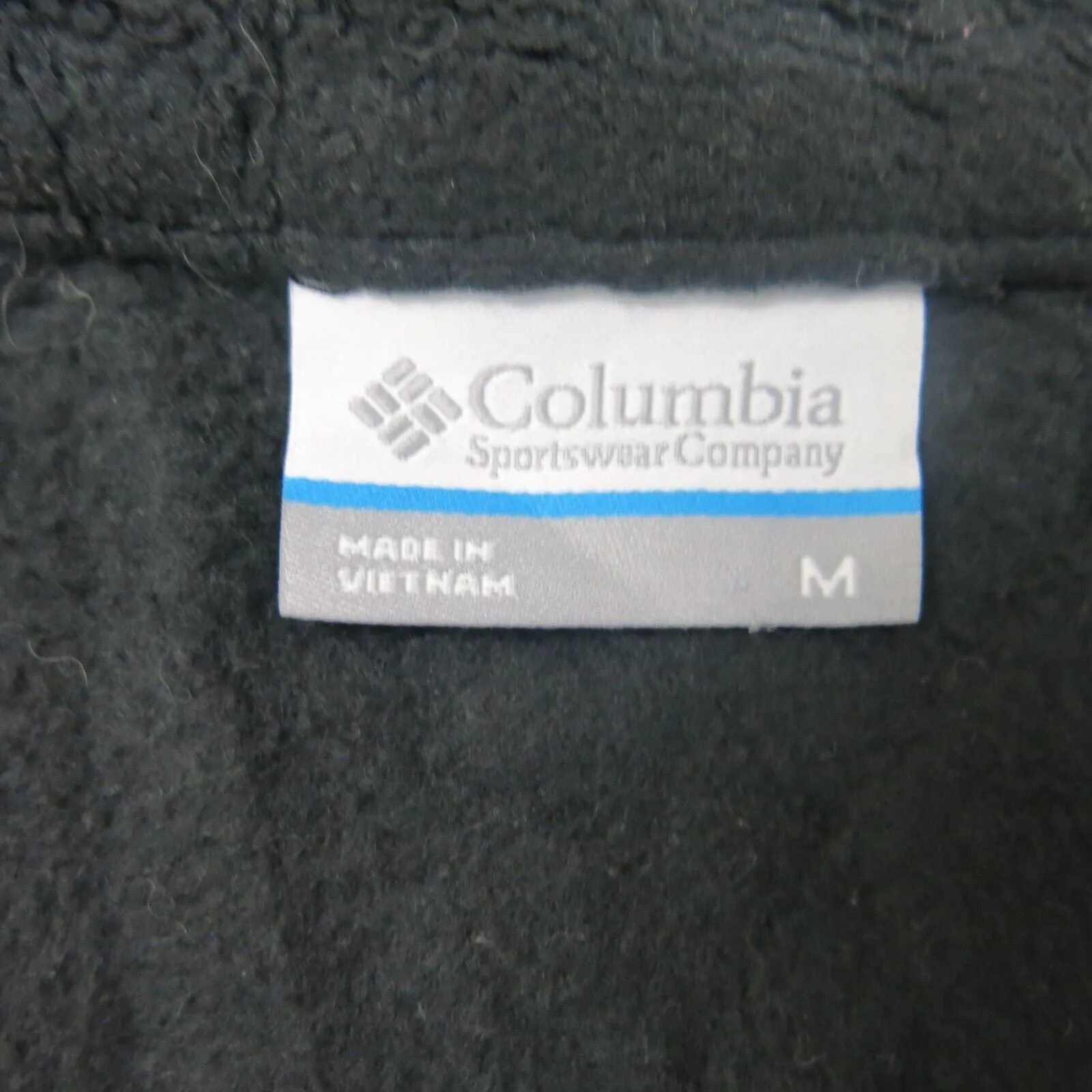 Columbia Womens Jacket Long Sleeves Mock Neck Full Zip Fleece Jacket Black SZ M