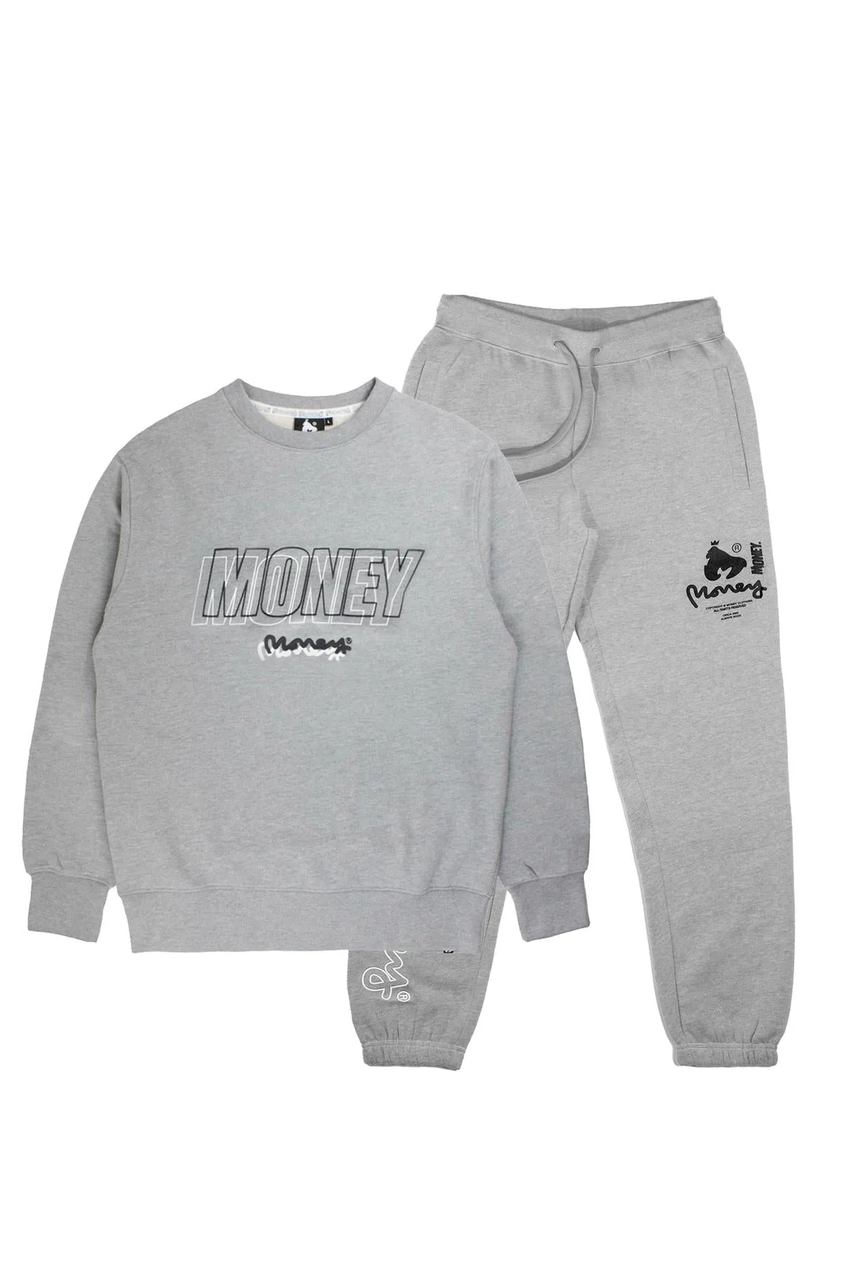 Compound Crew Tracksuit Grey Melange