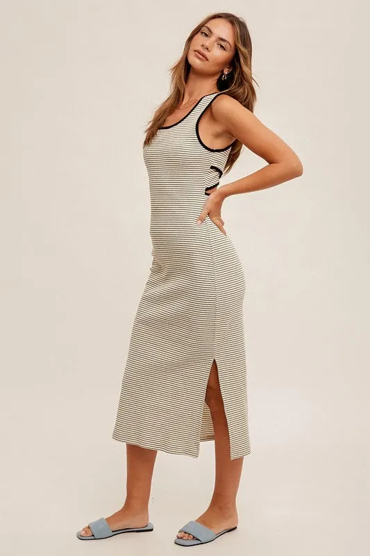 Criss-Cross Back Midi Dress