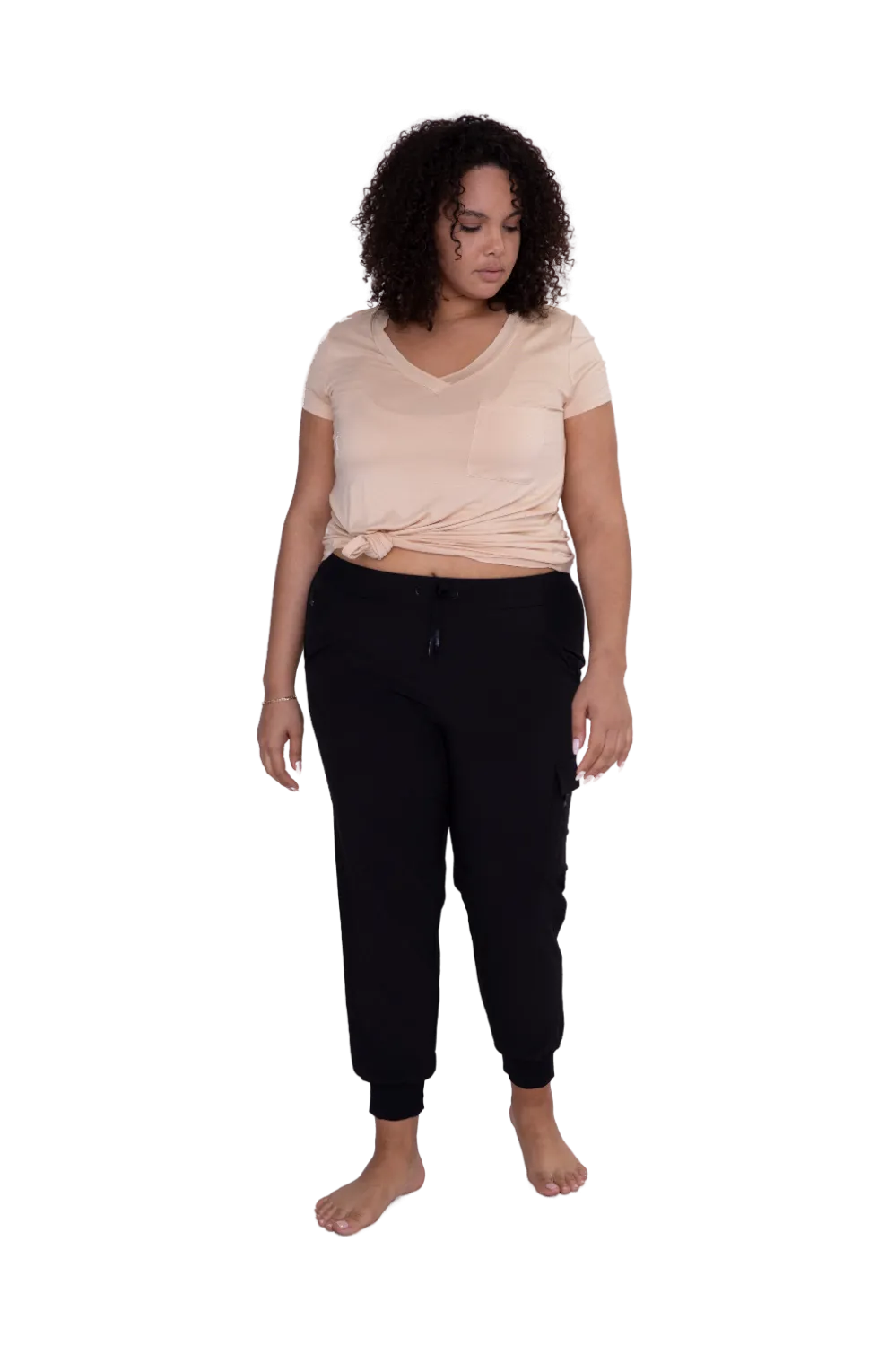 Curvy High Waist Capri Jogger