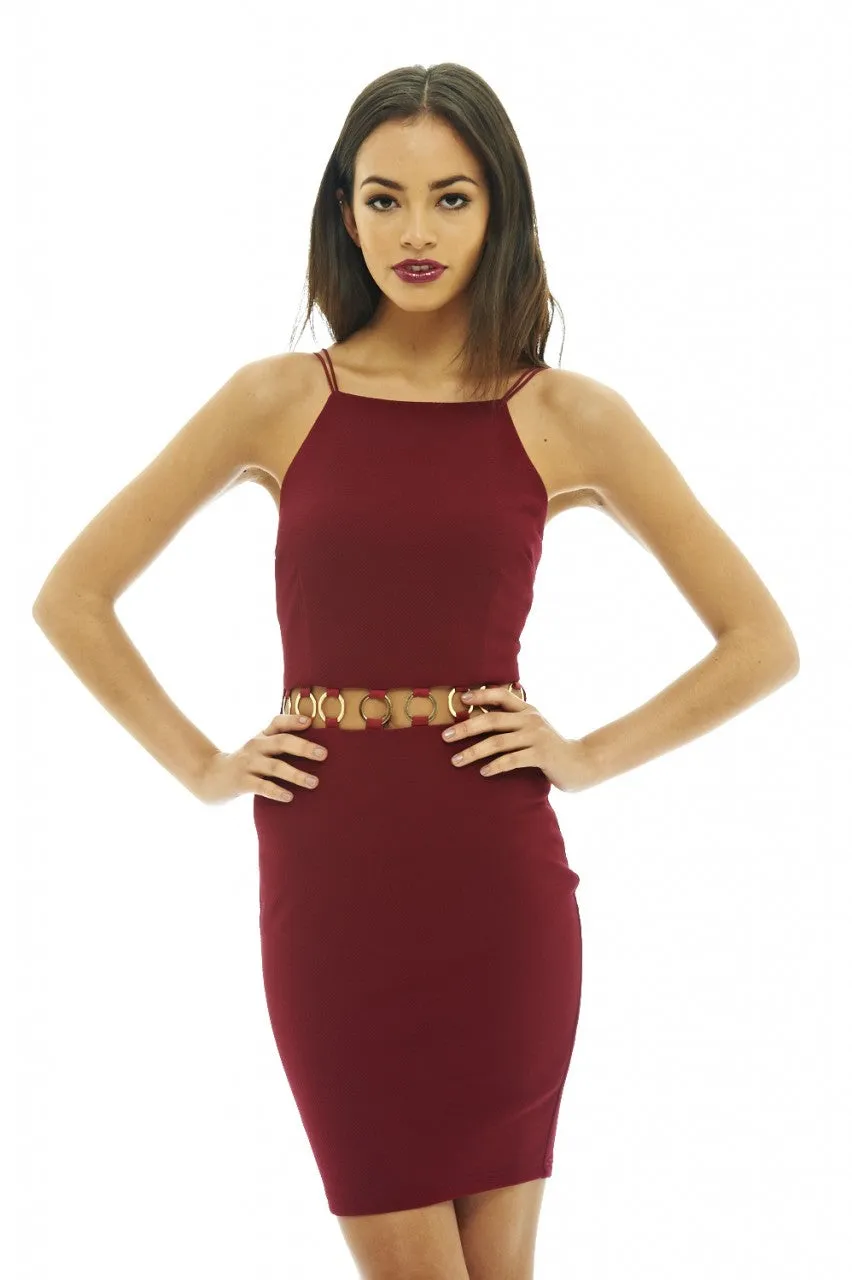 Cut Out Waist Mini Dress