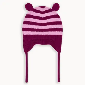 Damson - Pomegranite Knit Hat With Ears