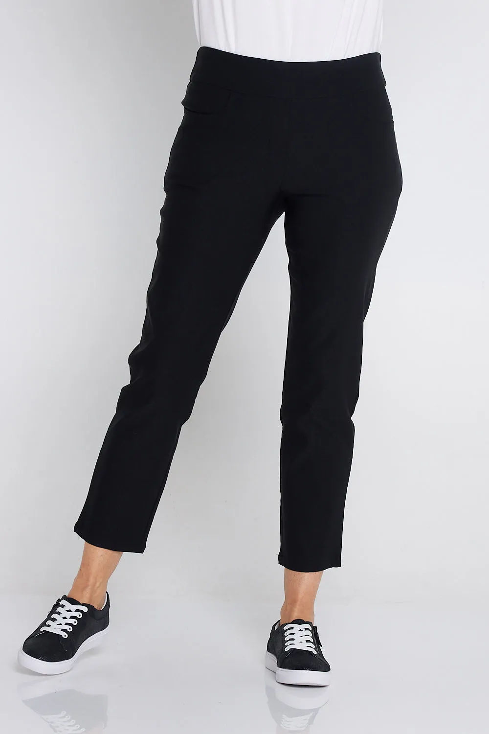 Dana Bengaline Capri Pants - Black