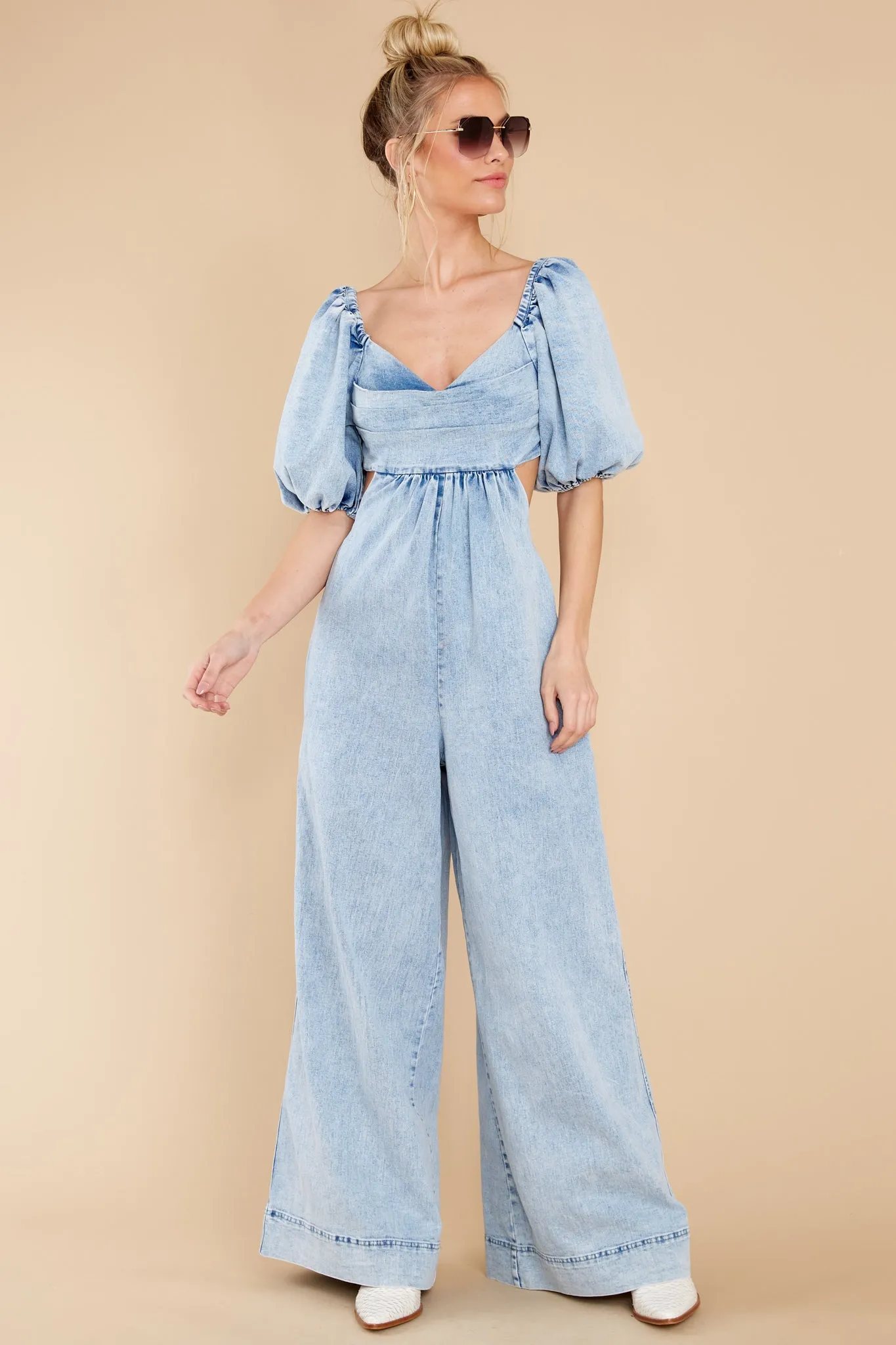 Daring Beauty Light Denim Jumpsuit