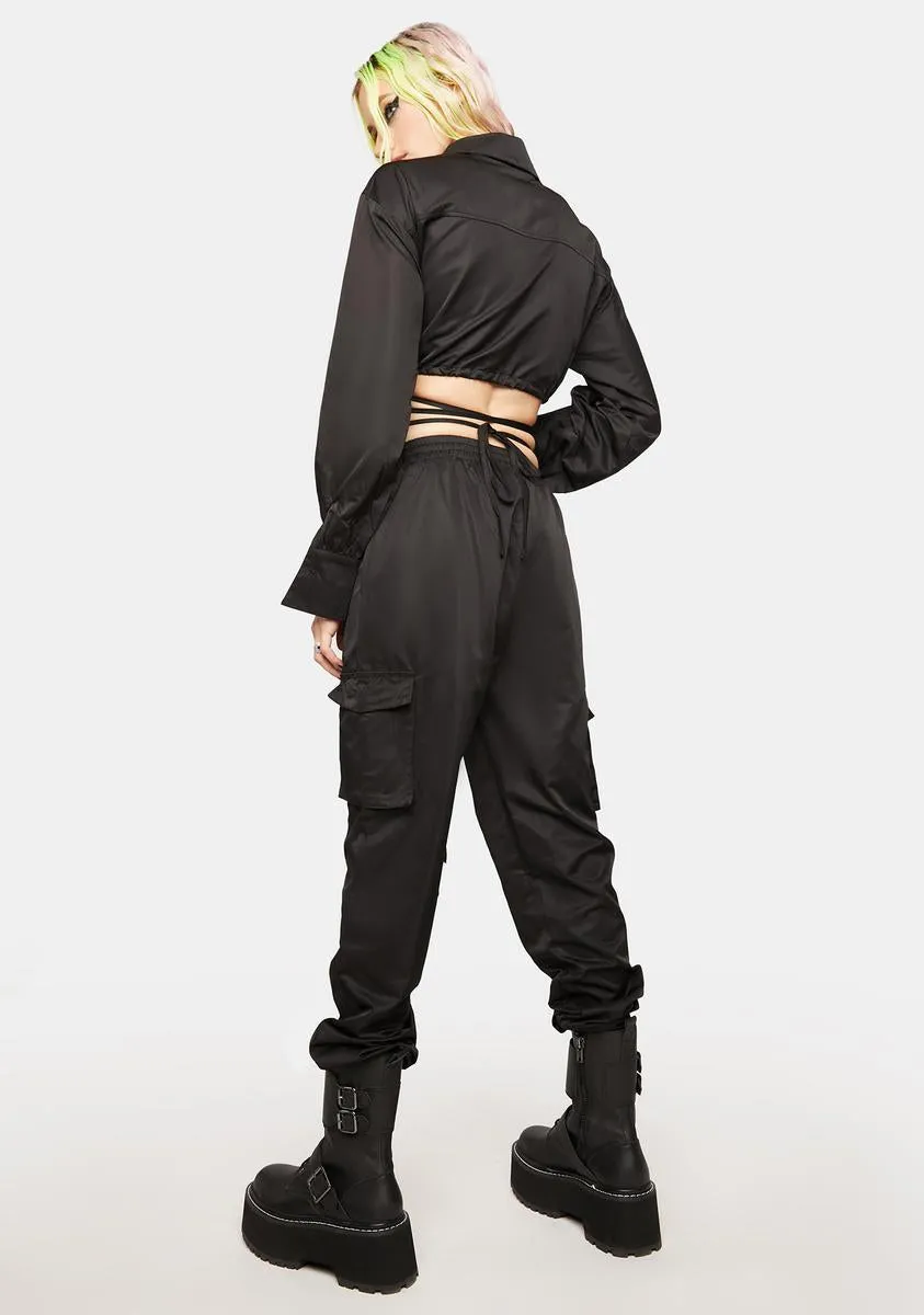 Dark Dust Yourself Off Windbreaker Pants Set