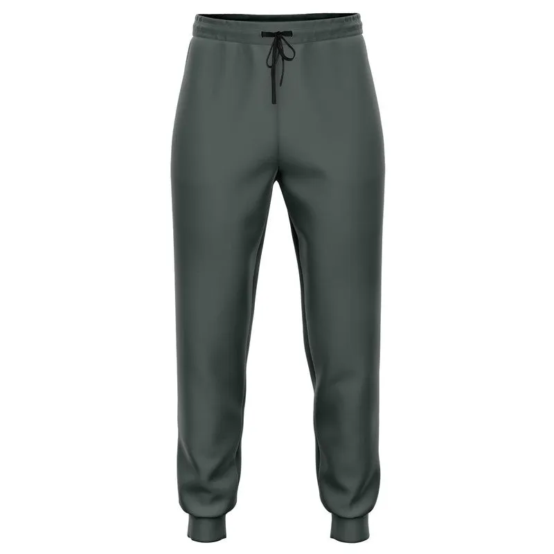 Dark Green Gray Joggers | Unisex | with PLUS sizes | Dark Pale Green Gray | C10M0Y10K80