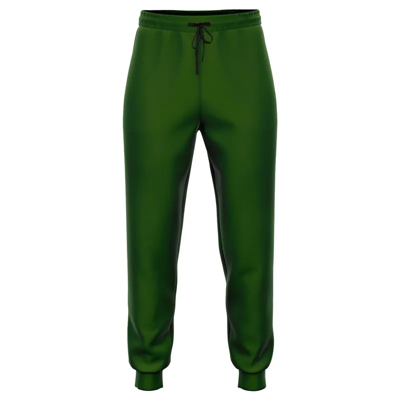 Dark Warm Green Joggers | Unisex | with PLUS sizes | Dark Pure Warm Green | C50M0Y100K80