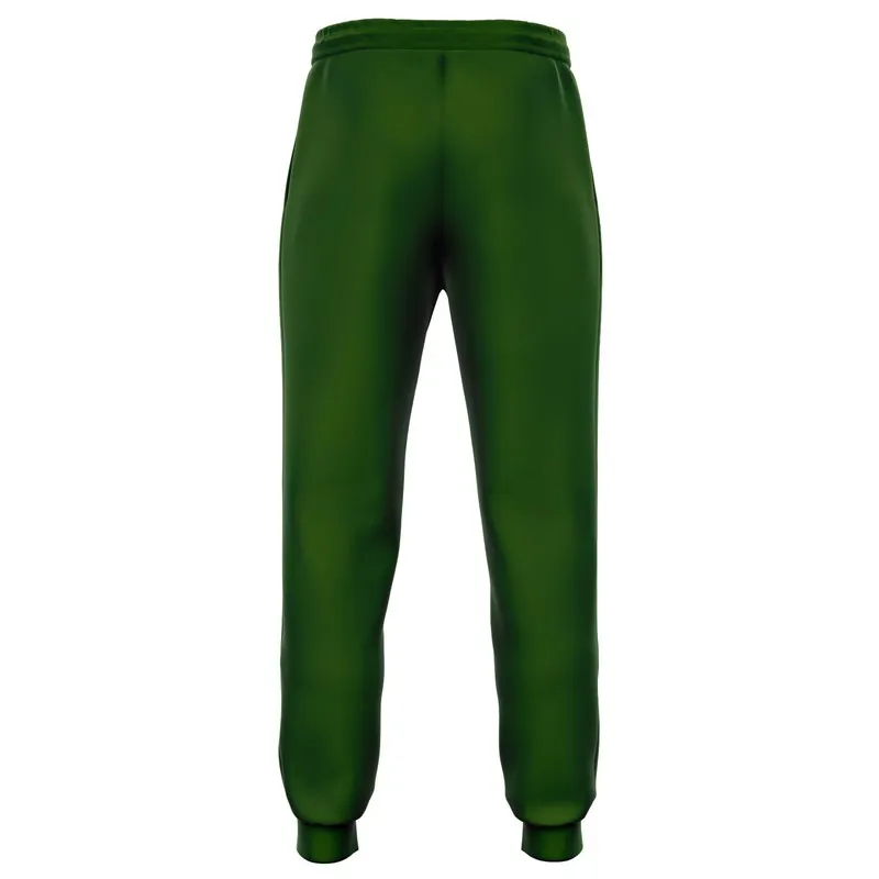 Dark Warm Green Joggers | Unisex | with PLUS sizes | Dark Pure Warm Green | C50M0Y100K80