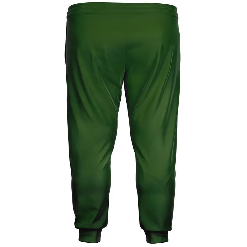 Dark Warm Green Joggers | Unisex | with PLUS sizes | Dark Pure Warm Green | C50M0Y100K80