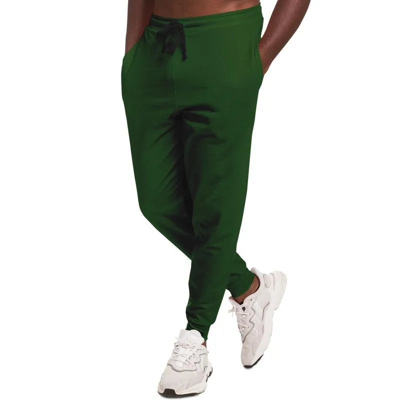 Dark Warm Green Joggers | Unisex | with PLUS sizes | Dark Pure Warm Green | C50M0Y100K80