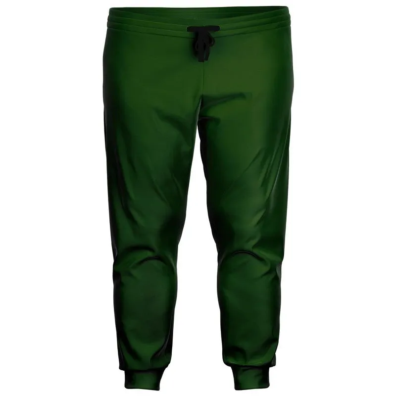 Dark Warm Green Joggers | Unisex | with PLUS sizes | Dark Pure Warm Green | C50M0Y100K80