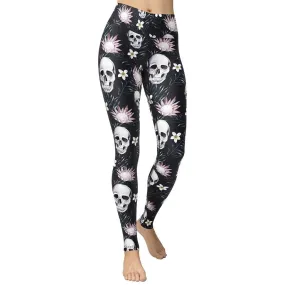 Delicate Skulls Yoga Leggings